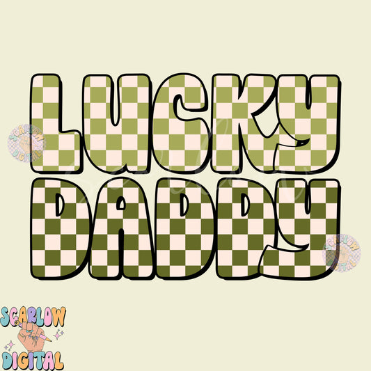 Lucky Daddy PNG-St Patrick's Day Sublimation Digital Design Download-png for dad, daddy png, lucky png, shamrock png, irish png designs