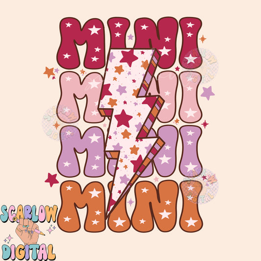 Mini PNG-Retro Sublimation Digital Design Download-stars png, retro kids png, mama mini png, mommy and me png, png for kids, girly png file
