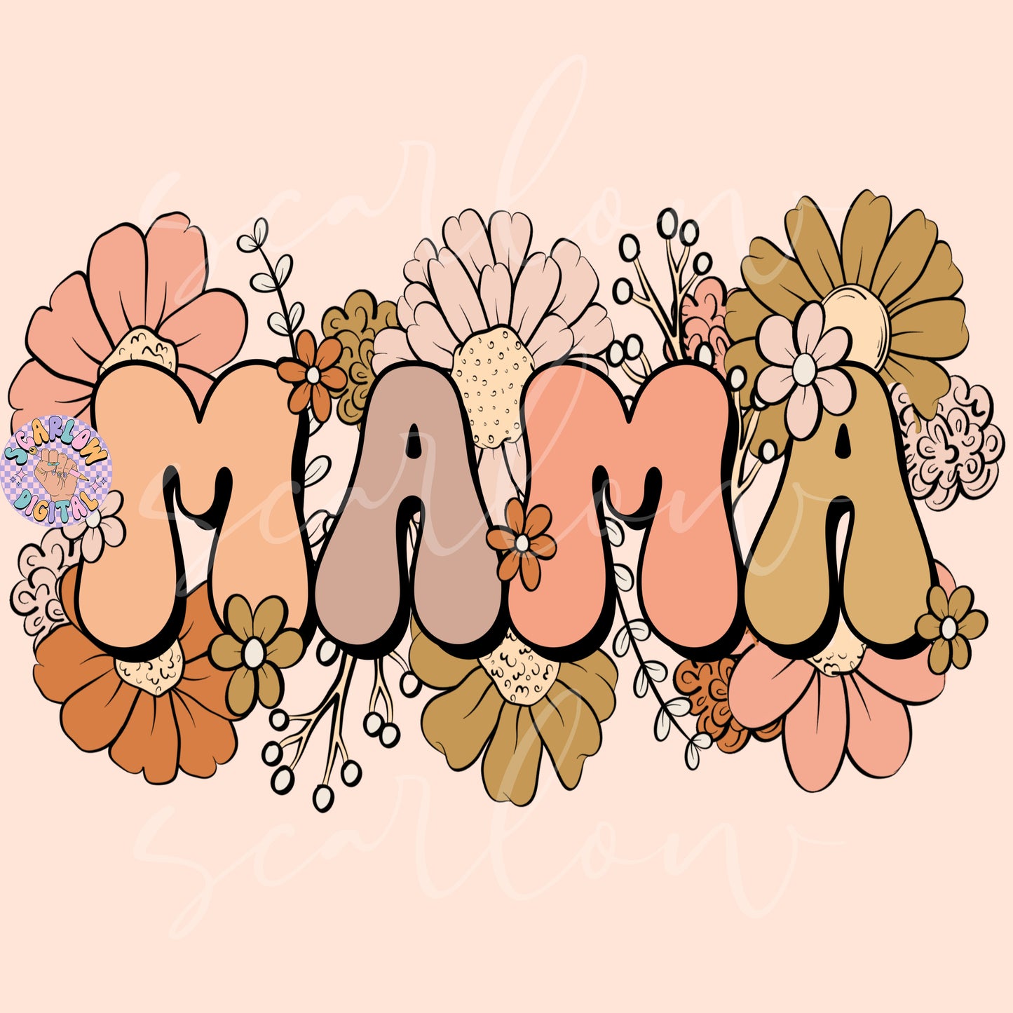 Floral Mama PNG Sublimation Digital Design Download, flowers png, png for moms, mama png design, trendy mama png, fall mama png designs