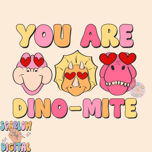 You Are Dino Mite PNG-Valentine's Day Sublimation Digital Design Download-girl valentine's day png, heart eyes png, girl tshirt png designs