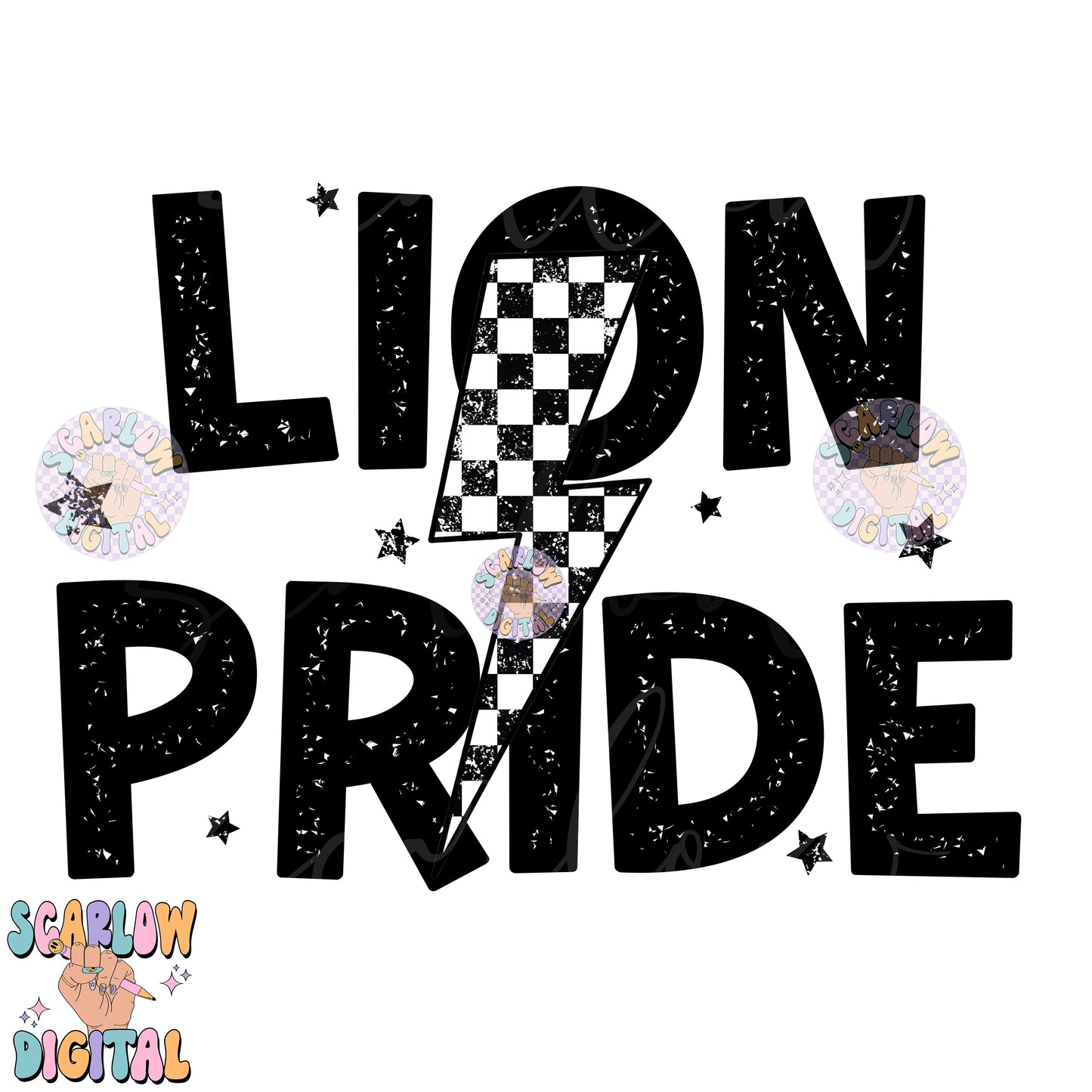 Lion Pride PNG Digital Design Download, go Lions png, retro mascot png, school spirit png, team spirit png, school designs, team names png