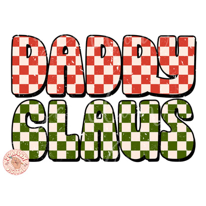 Daddy Claus PNG-Christmas Sublimation Digital Design Download-checkered png, christmas daddy png, png for dads, dad png designs, xmas png
