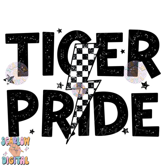 Tiger Pride PNG Digital Design Download, go Tigers png, retro mascot png, school spirit png, team spirit png, school png, team name png