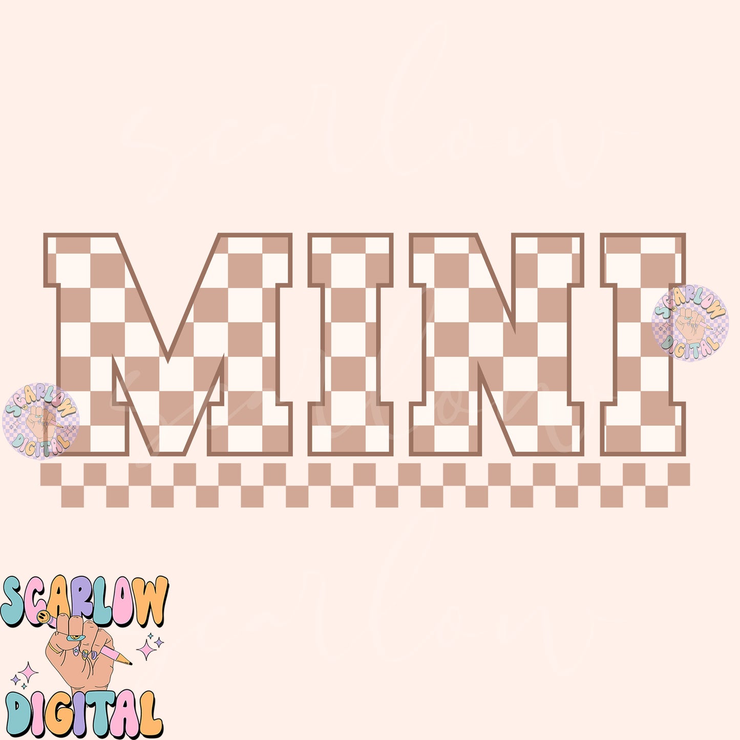 Mini PNG-Checkered Sublimation Digital Design Download-mama mini png, mommy and me png, mama mini png, kids png, png for kids tshirts