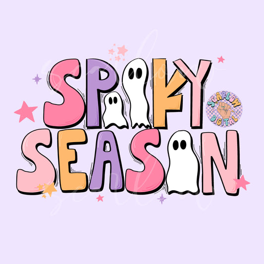 Spooky Season PNG-Halloween Sublimation Digital Design Download-ghost png, cute ghost png, girly halloween png, halloween doodles png design