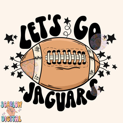 Let's Go Jaguars PNG Digital Design Download, pom pom png, football png, sports png, single color png, school spirit png, team spirit png