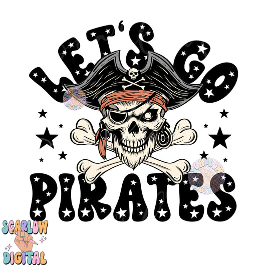 Pirates PNG Digital Design Download, sports mascot png, football png, baseball png, retro png, trendy png, sports tshirt designs, school png