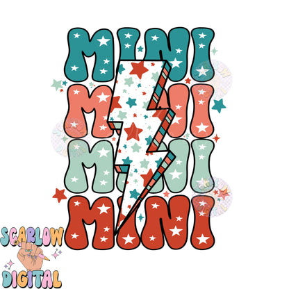 Patriotic Mini PNG-July 4th Sublimation Digital Design Download-red white and blue png, mama mini july 4th png, kids july 4th png designs