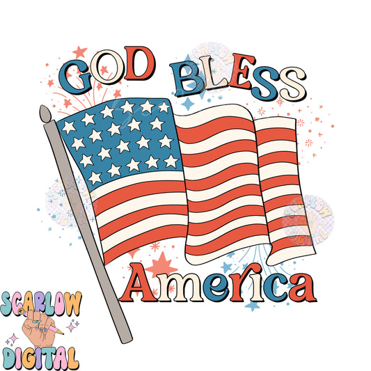 God Bless America PNG-July 4th Sublimation Digital Design Download-patriotic png, american flag png, fourth of july png, proud american png