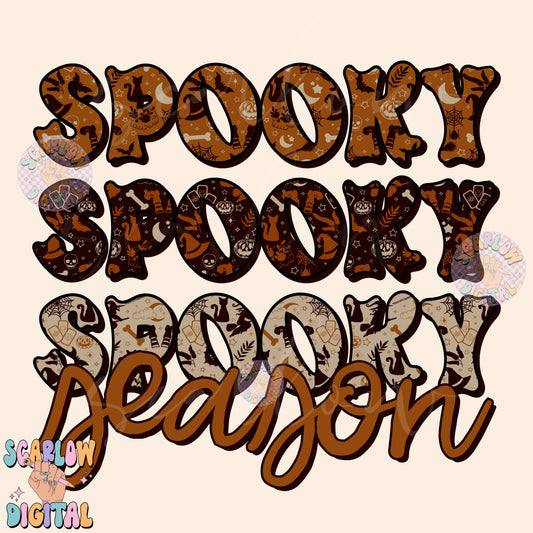 Spooky Season PNG Digital Design Download, vintage spooky season png, vintage halloween png, trendy fall png, pumpkin png, october png