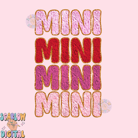 Mini Faux Chenille PNG-Valentine's Day Digital Design Download-png for kids, mama mini png, fake chenille patches png, valentines day design