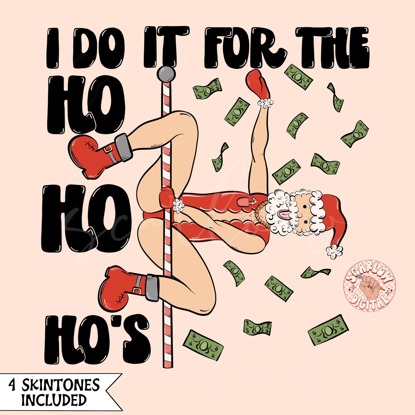 I Do It For The Ho Ho Ho's PNG-Christmas Sublimation Digital Design Download-funny christmas png, adult humor png, santa png, risque png