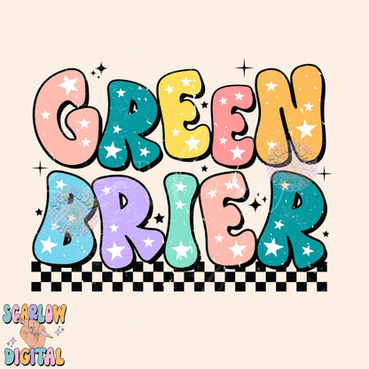 Greenbrier PNG Digital Design Download, city png designs, colorful png, stars png, png for women, Tennessee png, city and state png designs