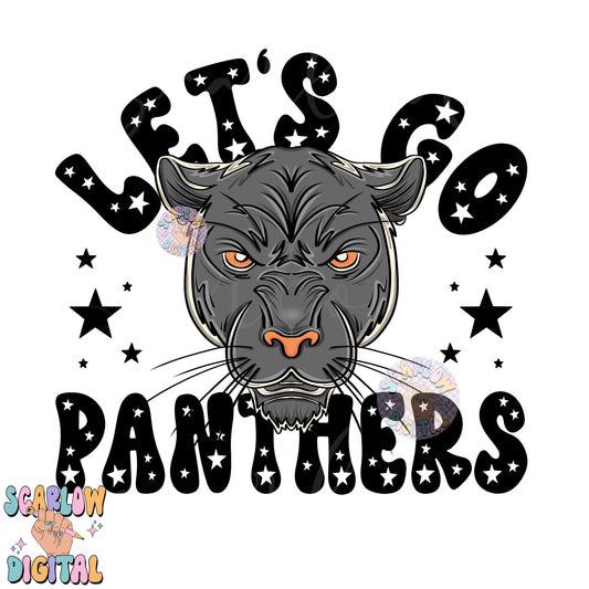 Panthers PNG Digital Design Download, sports mascot png, football png, baseball png, retro png, trendy png, sports tshirt design, school png
