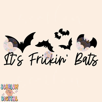 It's Frickin' Bats SVG Digital Design Download, Halloween svg, funny halloween designs, bats png, spooky season png, single color png design