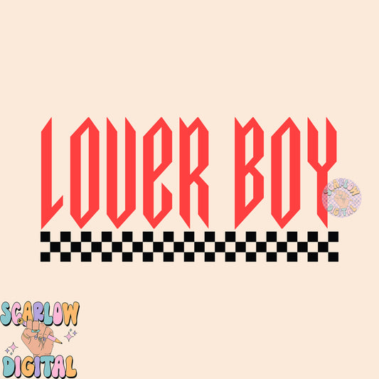 Lover Boy PNG-Valentine's Day Sublimation Digital Design Download-boy valentines png, png for boys, mens png, checker png, rocker boy png