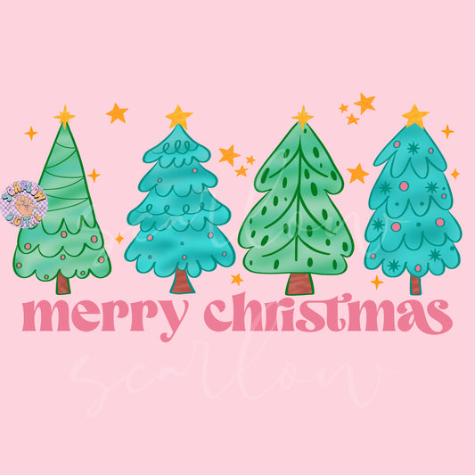 Christmas Trees PNG Sublimation Digital Design Download, funky christmas png, girly christmas png, retro christmas png, pastel christmas png