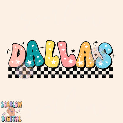 Dallas PNG Digital Design Download, city png designs, colorful png, stars png, png for women, Texas png, city and state png, hometown png