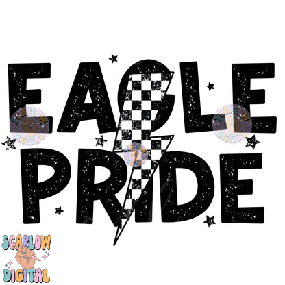 Eagle Pride PNG Digital Design Download, go eagles png, retro mascot png, school spirit png, team spirit png, school designs, team name png