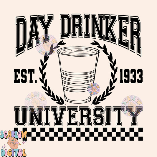Day Drinker University SVG Cur File Digital Design Download, funny sublimation design, alcohol png, men's png design, png for men, adult png