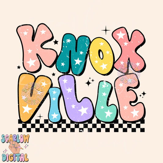 Knoxville PNG Digital Design Download, city png designs, colorful png, stars png, png for women, Tennessee png, city and state png designs