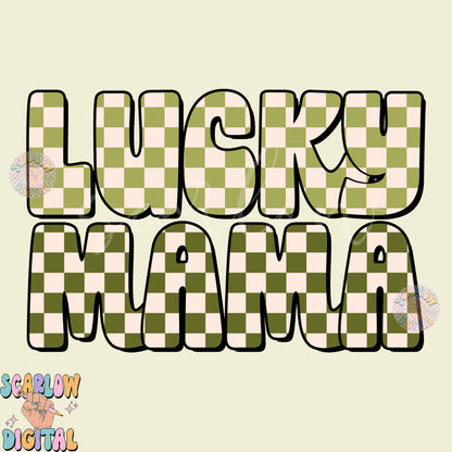 Lucky Mama PNG-St Patrick's Day Sublimation Digital Design Download-png for mom, mama png, lucky png, shamrock png, irish png designs