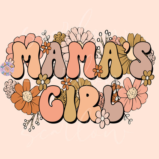 Mama's Girl PNG-Floral Sublimation Digital Design Download-flowers png, mama mini png, little girl png, girl png designs, flower girl png