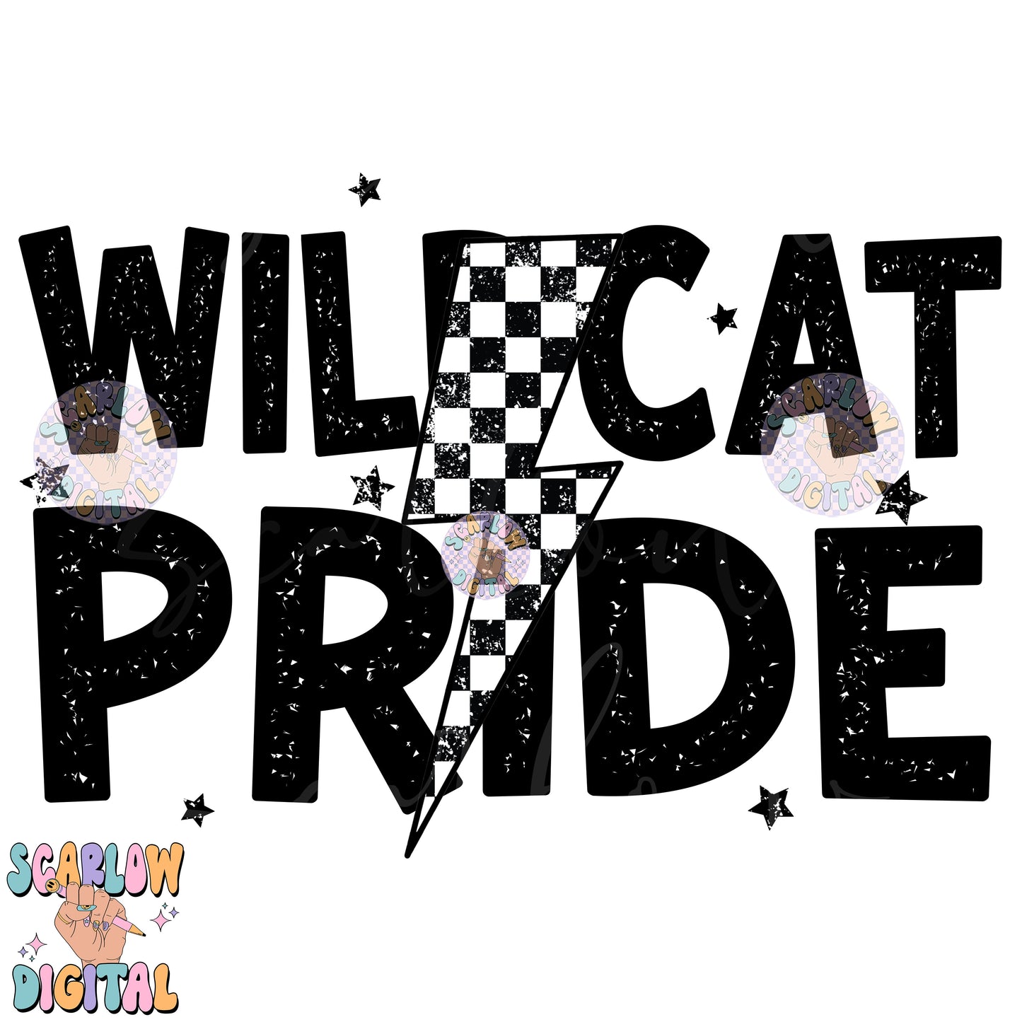 Wildcat Pride PNG Digital Design Download, go Wildcats png, retro mascot png, school spirit png, team spirit png, school png, team name png