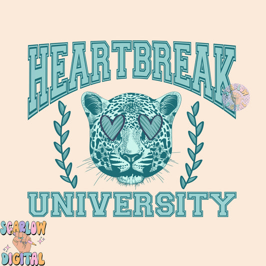 Heartbreak University PNG-Valentine's Day Sublimation Digital Design Download-snow leopard png, hearts png, boy valentines day png design