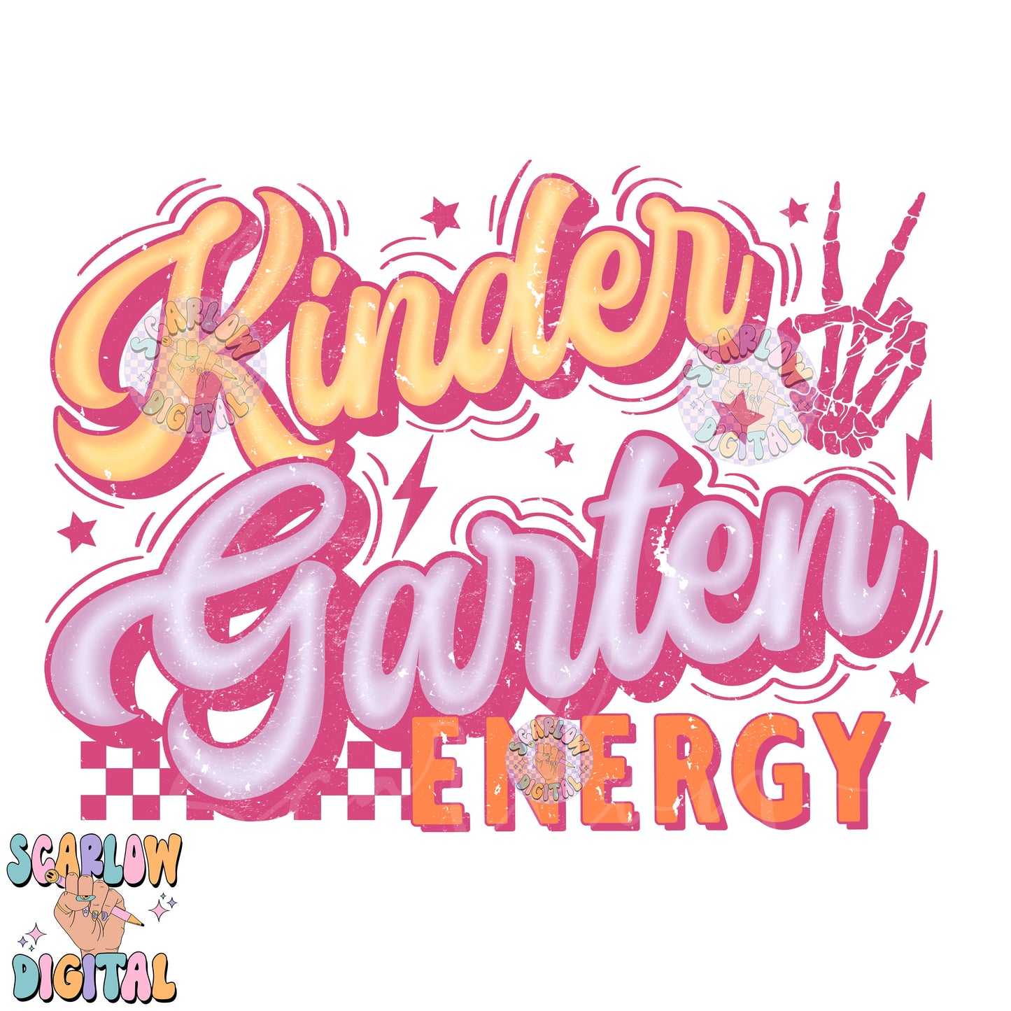 Kindergarten PNG Digital Design Download, back to school png, checkered png, girl school png, retro png, trendy png, first day png