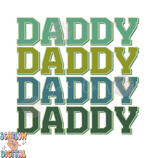 Daddy PNG Sublimation Digital Design Download-varsity letters png, dad of boys png, png for dads, men's png, simple png, dad and son png