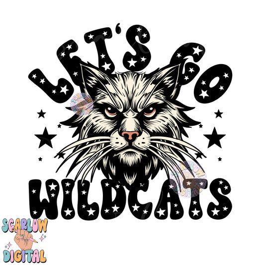 Wildcats PNG Digital Design Download, sports mascot png, football png, baseball png, retro png, trendy png, sports tshirt design, school png