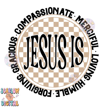 Jesus is... PNG Digital Design Download, checkers png, retro png, christian png designs, religious png, church png, bible verse png design