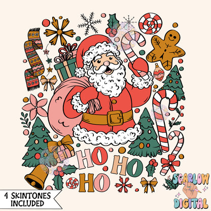 Ho Ho Ho PNG Digital Design Download, Christmas png, traditional xmas png, santa claus png, candy cane png, gingerbread png, holidays png