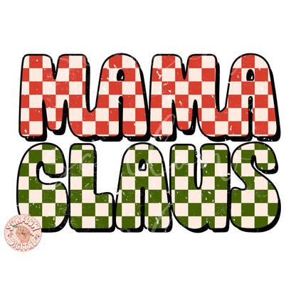 Mama Claus PNG-Christmas Sublimation Digital Design Download-checkered png, christmas mama png, png for moms, mama png designs, xmas png