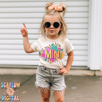 Floral Mini PNG-Flowers Sublimation Digital Design Download-png for kids, mama mini png, girl png, flower mini png, summer girl png