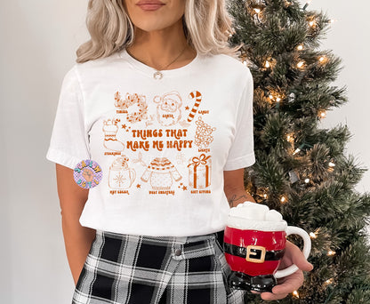 Things That Make Me Happy PNG-Christmas Sublimation Digital Design Download-santa claus png, candy cane png, outlined png, simple xmas png