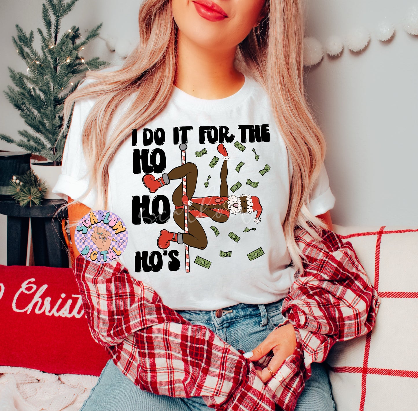 I Do It For The Ho Ho Ho's PNG-Christmas Sublimation Digital Design Download-funny christmas png, adult humor png, santa png, risque png