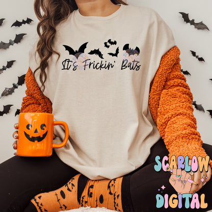 It's Frickin' Bats SVG Digital Design Download, Halloween svg, funny halloween designs, bats png, spooky season png, single color png design