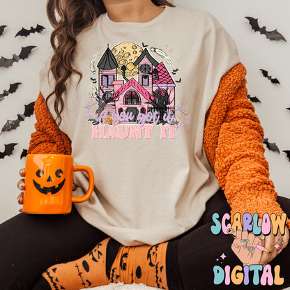 If You Got it Haunt it PNG Digital Design Download, Halloween png, haunted house png, ghosts png, witchy png, spooky season png, fall png