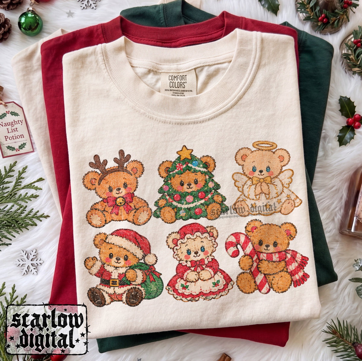 Christmas Bears PNG Digital Design