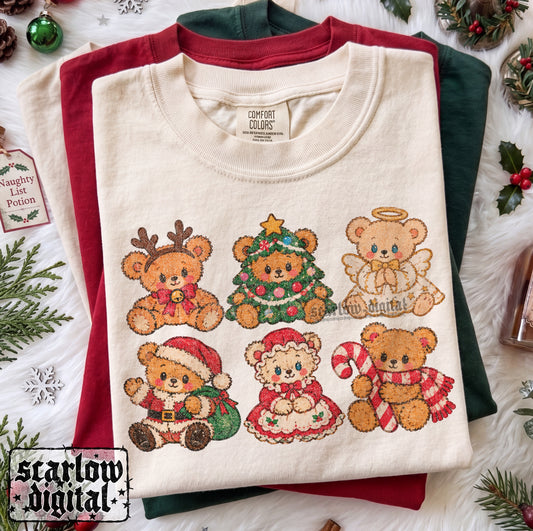 Christmas Bears PNG Digital Design
