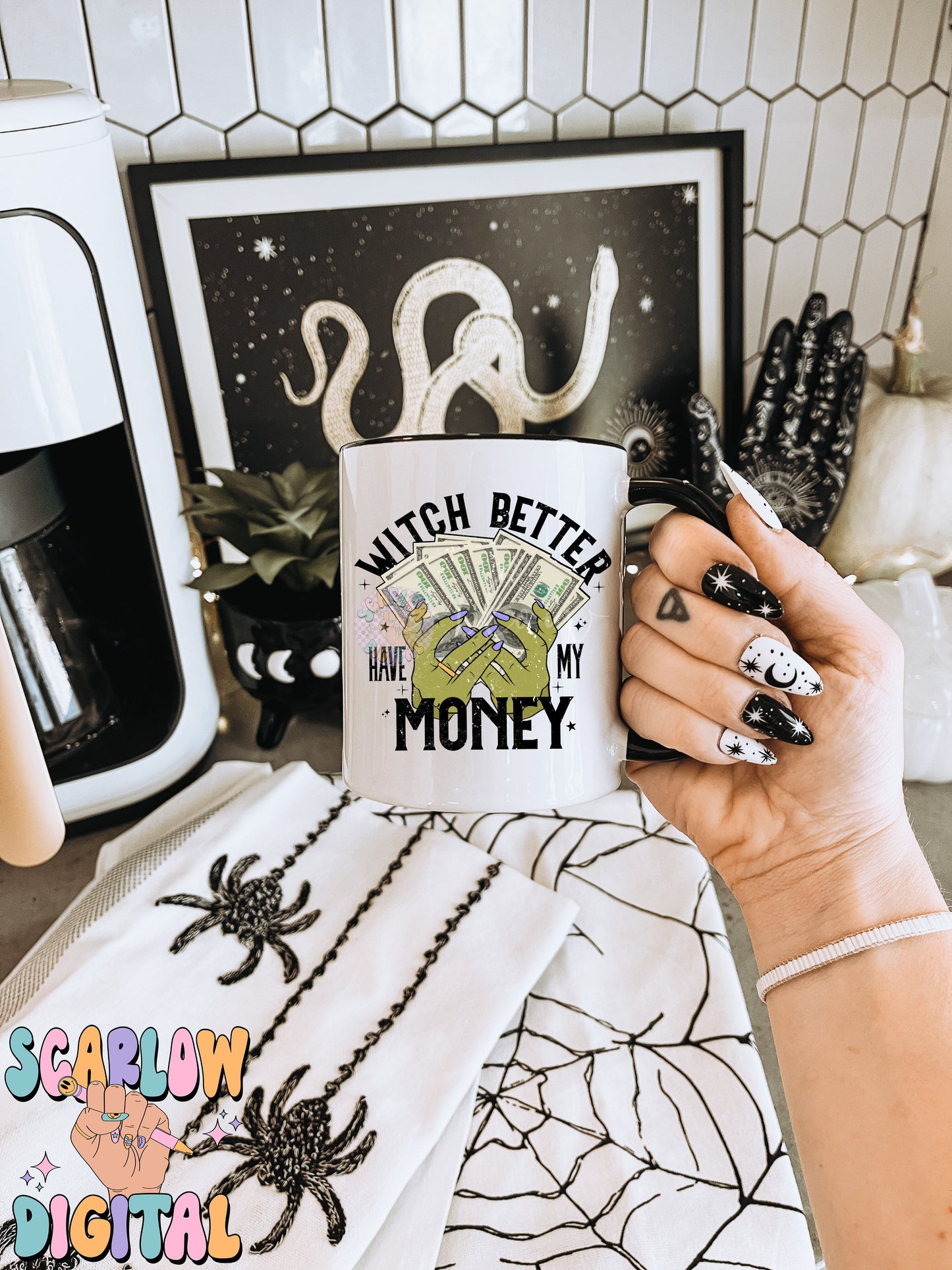 Witch Better Have My Money PNG Digital Design Download, Halloween png, spooky png, funny witch png, witches png, snarky halloween png design