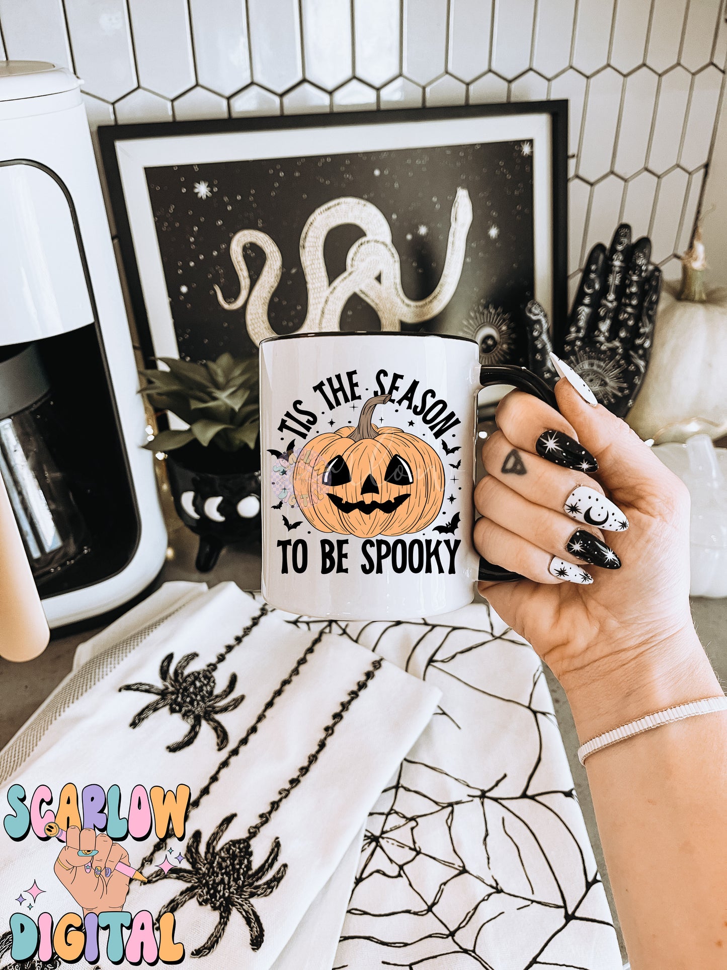 Tis The Season To Be Spooky PNG Digital Design Download, halloween png, spooky season png, fall png, jack-o'-lantern png, pumpkin png