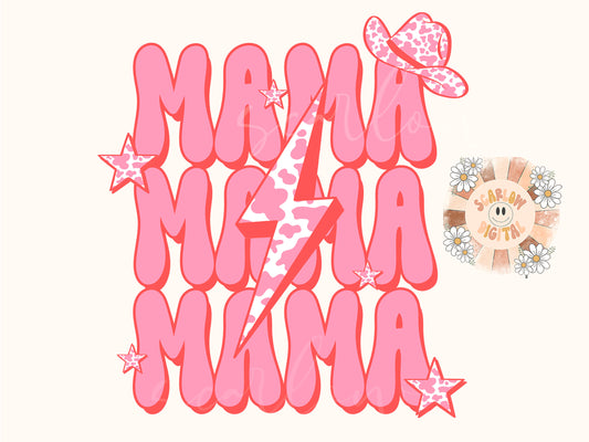 Mama PNG-Western Sublimation Digital Design Download-mom of girls png, cowgirl hat png, mama mini png, retro mama png, trendy mama png file