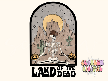 Land of the Dead PNG-Spooky Sublimation Digital Design Download-spooky png, western png, desert png, skeleton png, pumpkin png, cowboy png