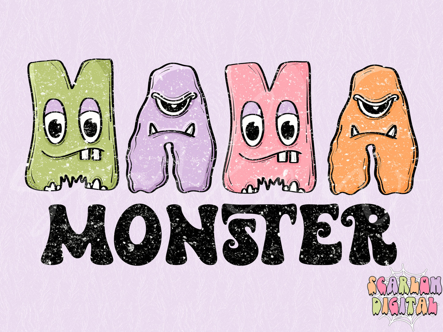 Mama Monster PNG-Halloween Sublimation Digital Design Download-spooky season png, halloween mom png, png for moms, trendy png, scary png