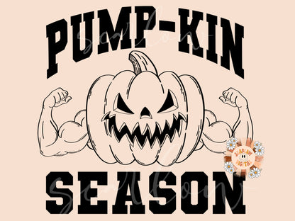 Pump-Kin Season SVG-Halloween Cricut Cut File Digital Design Download-svg for men, mens halloween svg, gym svg, working out svg, lifting svg