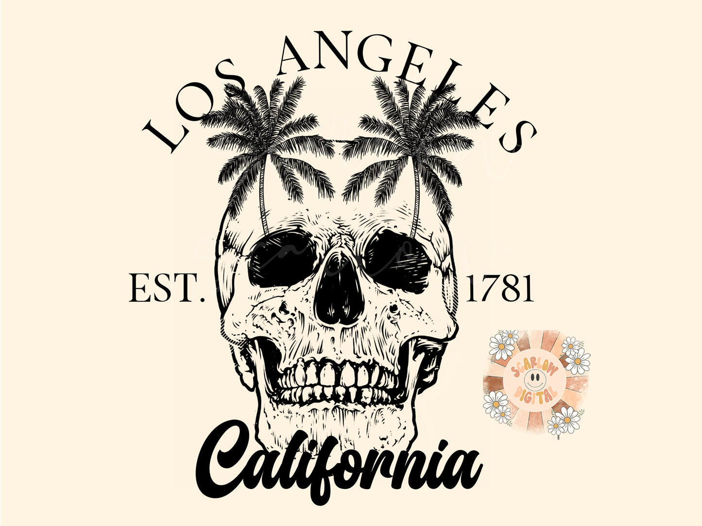 Los Angeles California PNG-Palm Trees Sublimation Digital Design Download-skull png, skeleton png, mens png, png for men, simple png designs