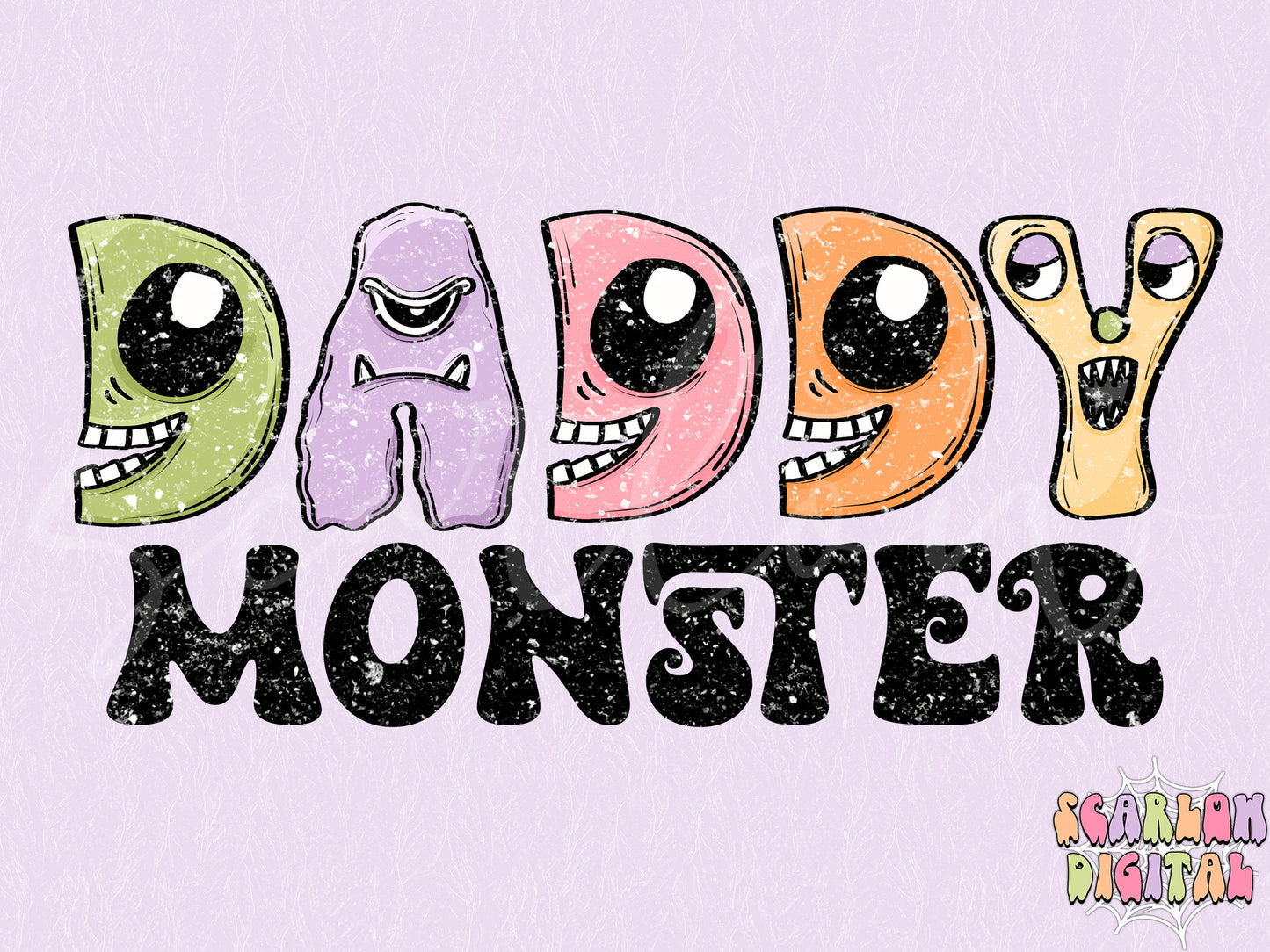 Monster PNG Bundle-Halloween Sublimation Digital Design Download-mama monster png, daddy monster png, mini monster png, spooky season png